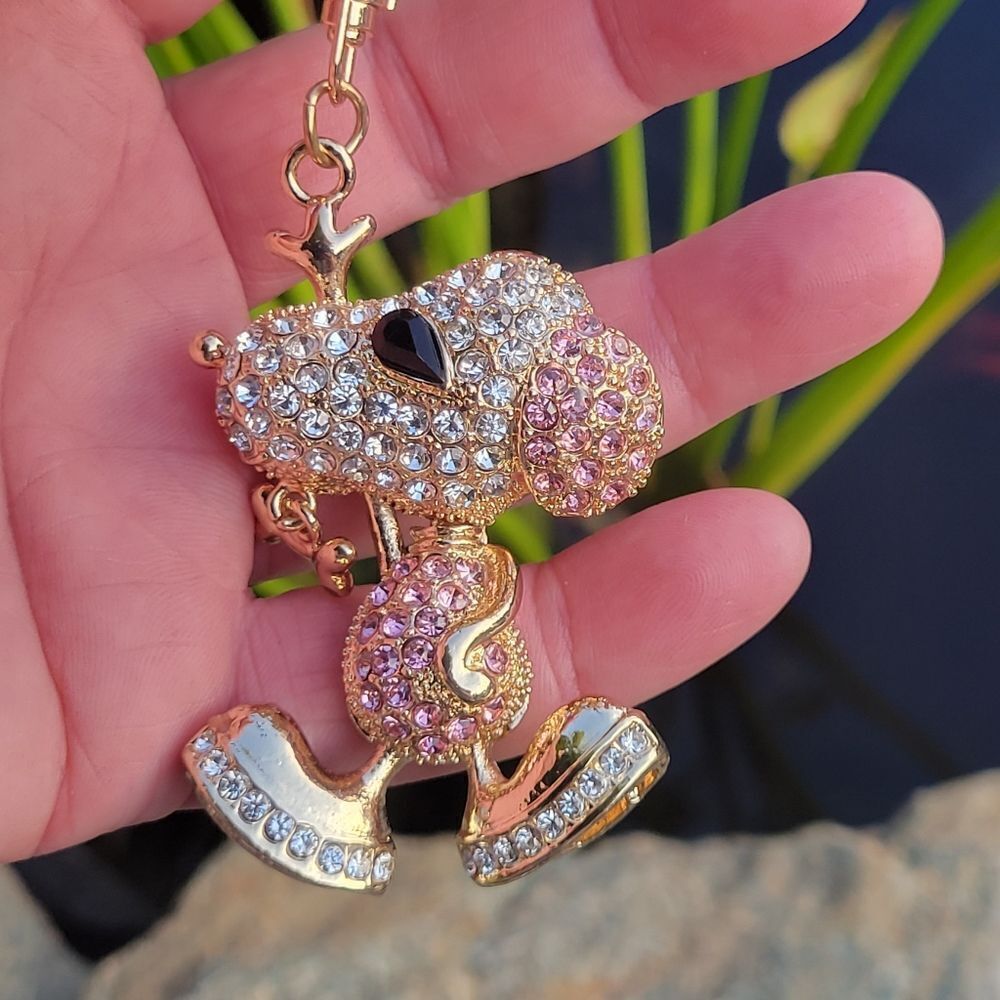 Austrian Crystal Dog Keychain‎ - Picture 6 of 8